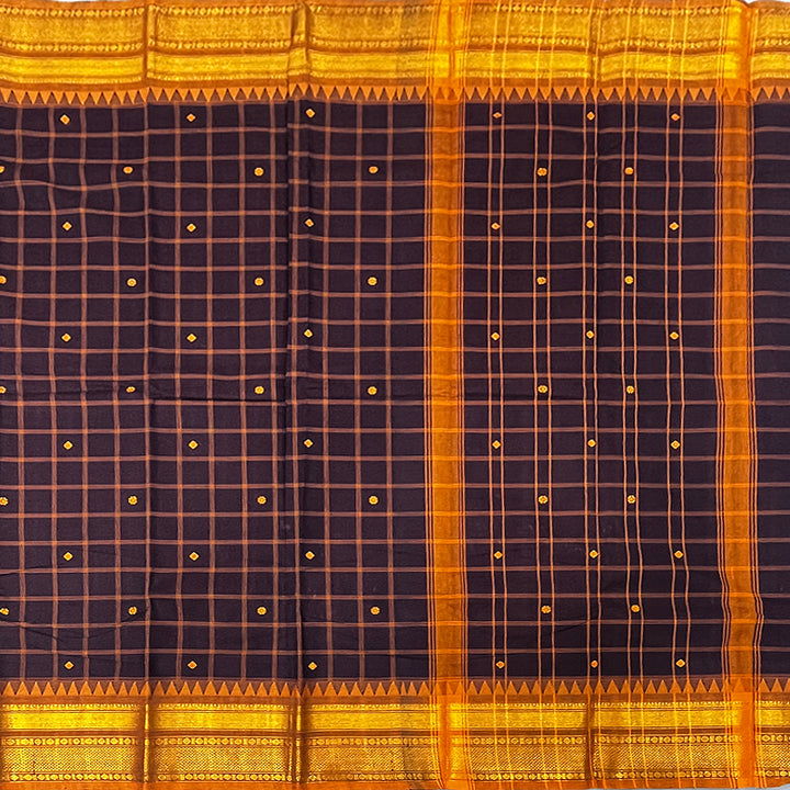 Hayagrivas Deep Violet Handloom Chettinad Cotton Saree KSBE2H7-1
