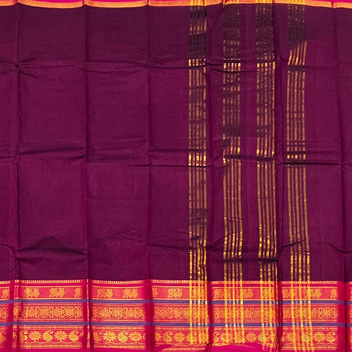 Hayagrivas Purple Handloom Chettinad Cotton Saree KSBE3H15-6