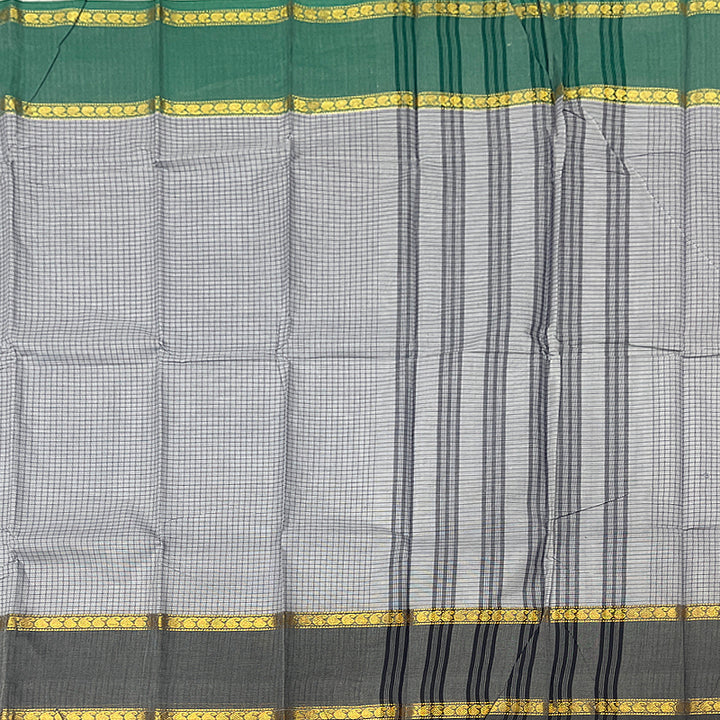Hayagrivas Light Grey Handloom Chettinad Cotton Saree KSBE3H18-6
