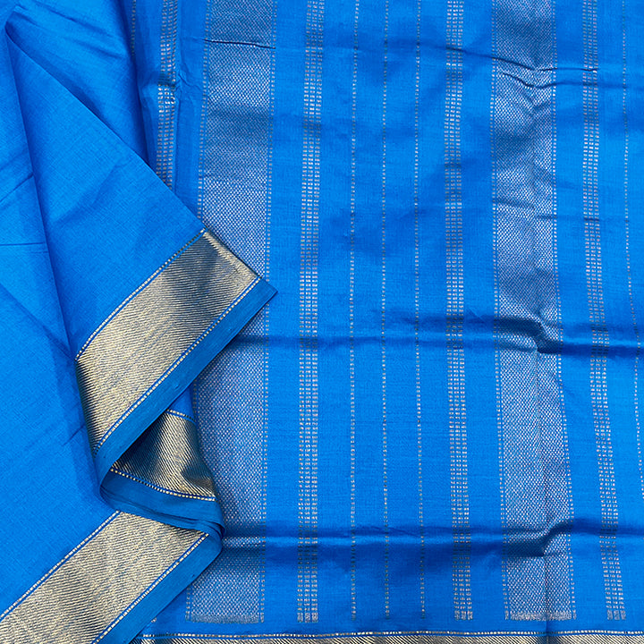 Hayagrivas Sky Blue Semi Silk Cotton Saree SSCBF79F2-7