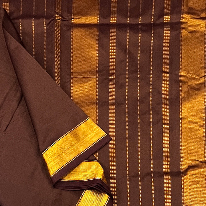 Hayagrivas Deep Burgundy Semi Silk Cotton Saree SSCBF79F2-36