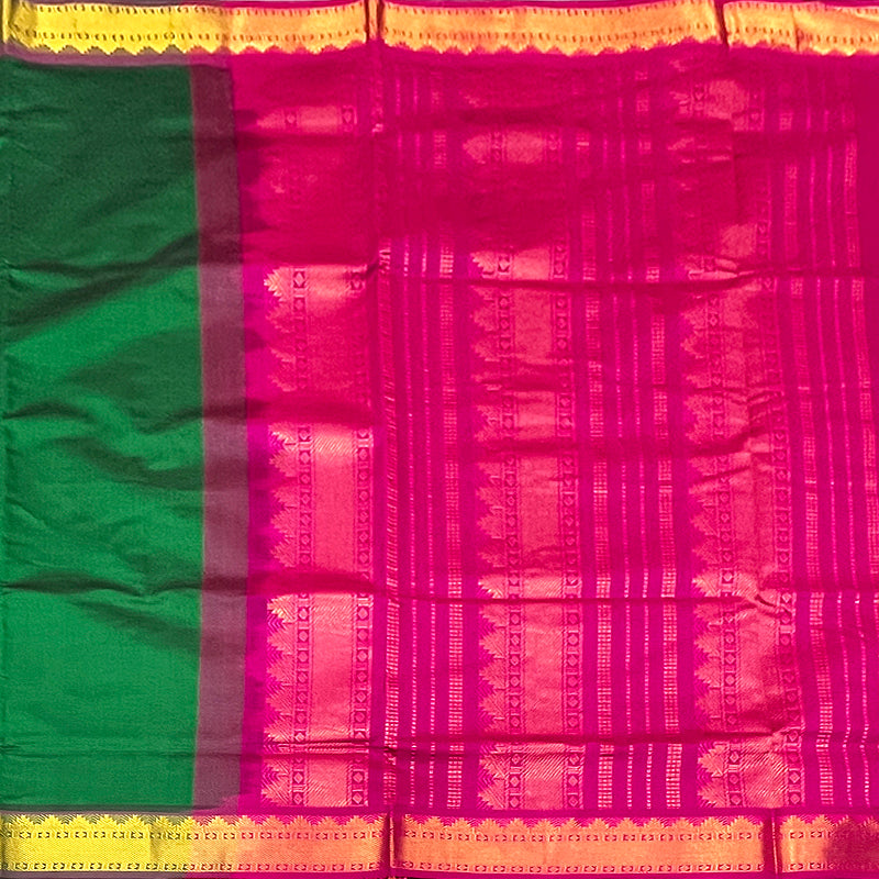Hayagrivas Meenakshi Green Semi Silk Cotton Saree SSCBF101F1-93