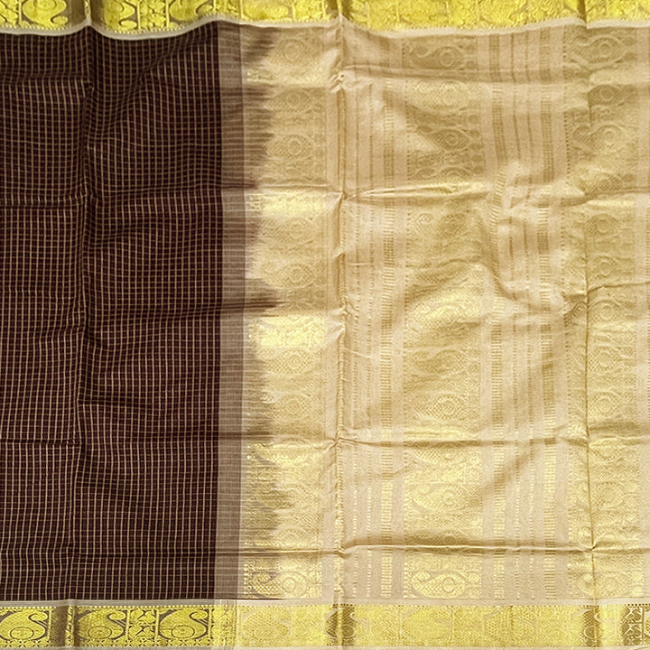 Hayagrivas Deep Wine Semi Silk Cotton Saree SSCBF64E4-3