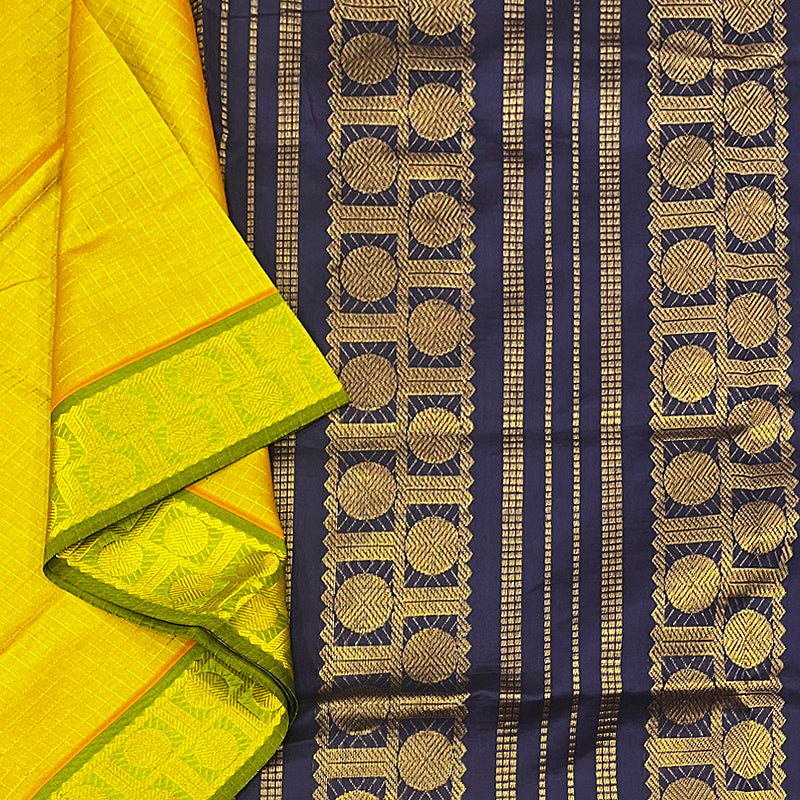 Hayagrivas Sampanga Yellow Semi Silk Cotton Saree SSCBF83F2-33