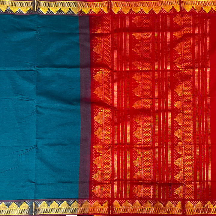 Hayagrivas Ramar Blue Semi Silk Cotton Saree SSCBF101F1-7