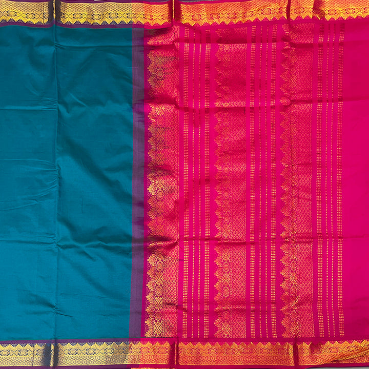 Hayagrivas Sky Blue Semi Silk Cotton Saree SSCBF64E1-47
