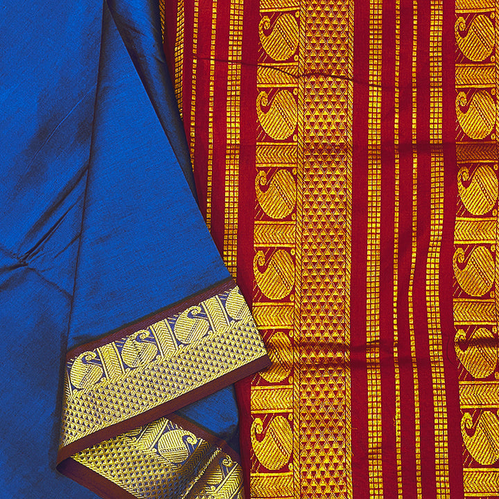 Hayagrivas Ramar Blue Semi Silk Cotton Saree SSCBF83F1-75