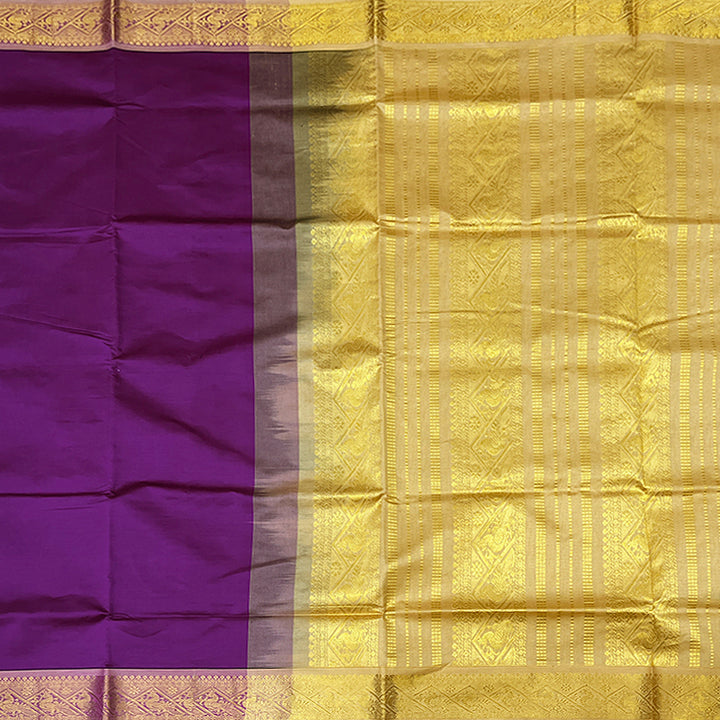Hayagrivas Vadamalli Purple Semi Silk Cotton Saree SSCBF83F1-51