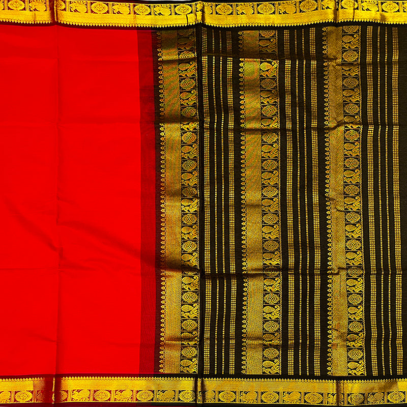 Hayagrivas Red Semi Silk Cotton Saree SSCBF83F3-12