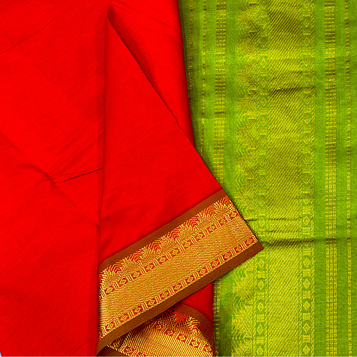 Hayagrivas Orange Semi Silk Cotton Saree SSCBF83F1-32