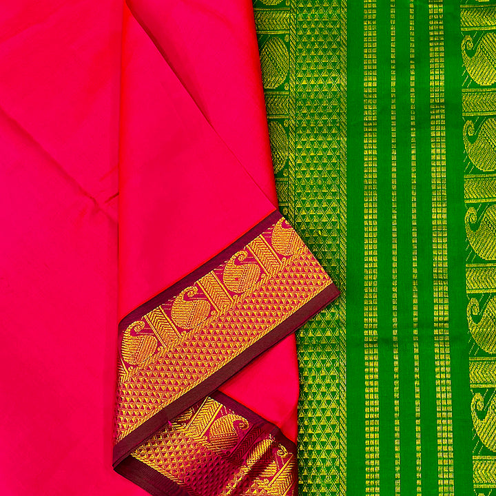 Hayagrivas Pink Semi Silk Cotton Saree SSCBF83F1-80