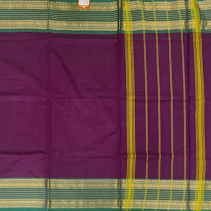 Hayagrivas Purple Handloom Chettinad Cotton Saree SSCKBF87F1-88