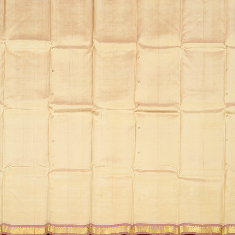 Hayagrivas Sandal Handloom Kanjivaram Silk Saree with Onion Pink Border KBD1502L2-17