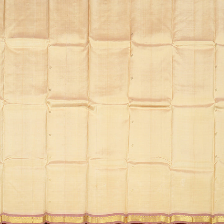 Hayagrivas Sandal Handloom Kanjivaram Silk Saree with Onion Pink Border KBD1502L2-17
