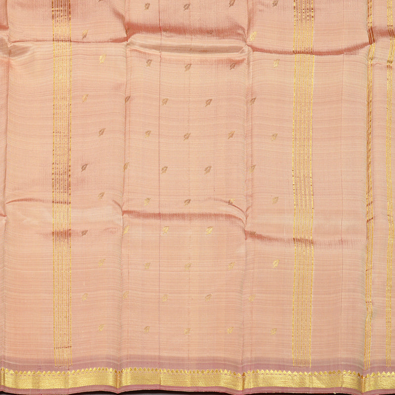 Hayagrivas Sandal Handloom Kanjivaram Silk Saree with Onion Pink Border KBD1502L2-17