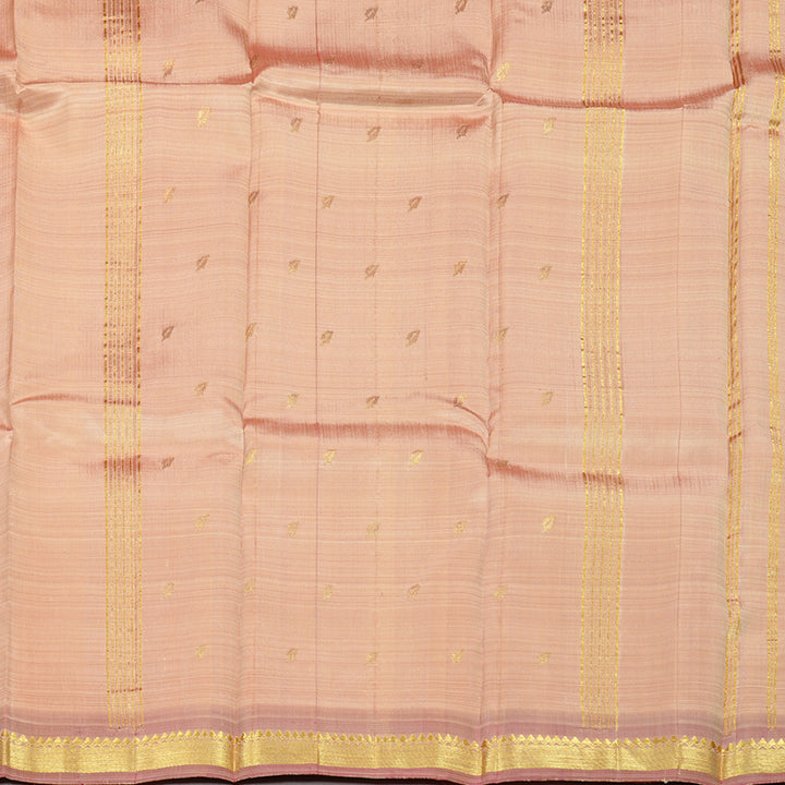 Hayagrivas Sandal Handloom Kanjivaram Silk Saree with Onion Pink Border KBD1502L2-17