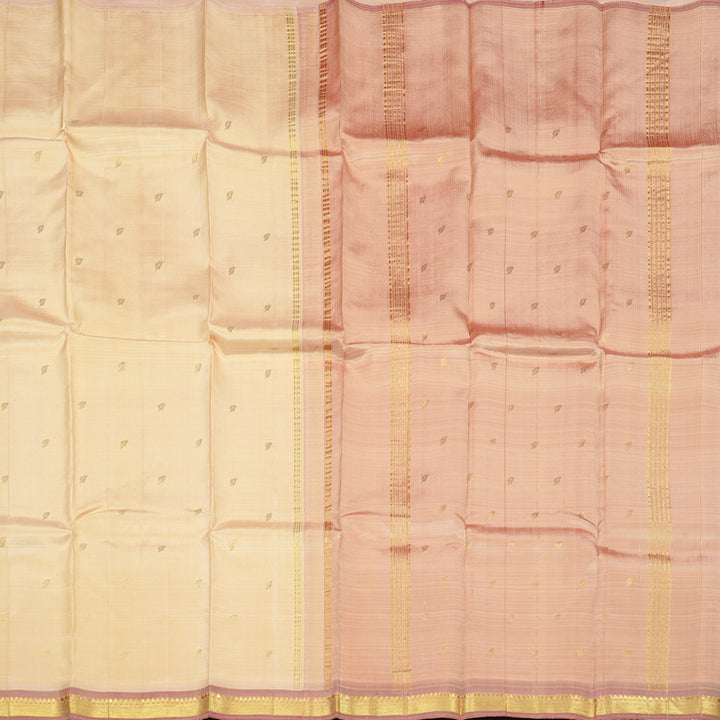 Hayagrivas Sandal Handloom Kanjivaram Silk Saree with Onion Pink Border KBD1502L2-17