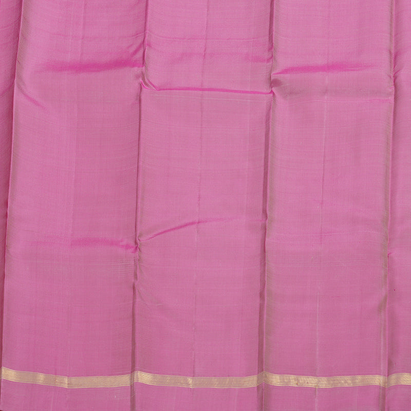 Hayagrivas Sandal Beige Handloom Kanjivaram Silk Saree with Rose Pink Border KBD1503L2-1