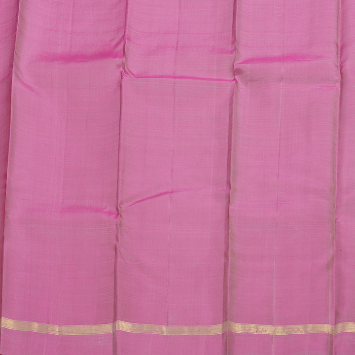 Hayagrivas Sandal Beige Handloom Kanjivaram Silk Saree with Rose Pink Border KBD1503L2-1