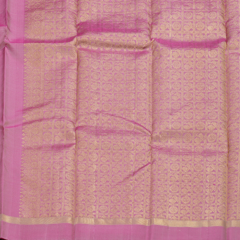 Hayagrivas Sandal Beige Handloom Kanjivaram Silk Saree with Rose Pink Border KBD1503L2-1