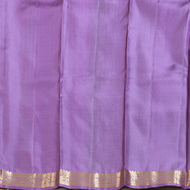 Hayagrivas Sea Green Handloom Kanjivaram Silk Saree with Lavender Border KBD1506A4-11