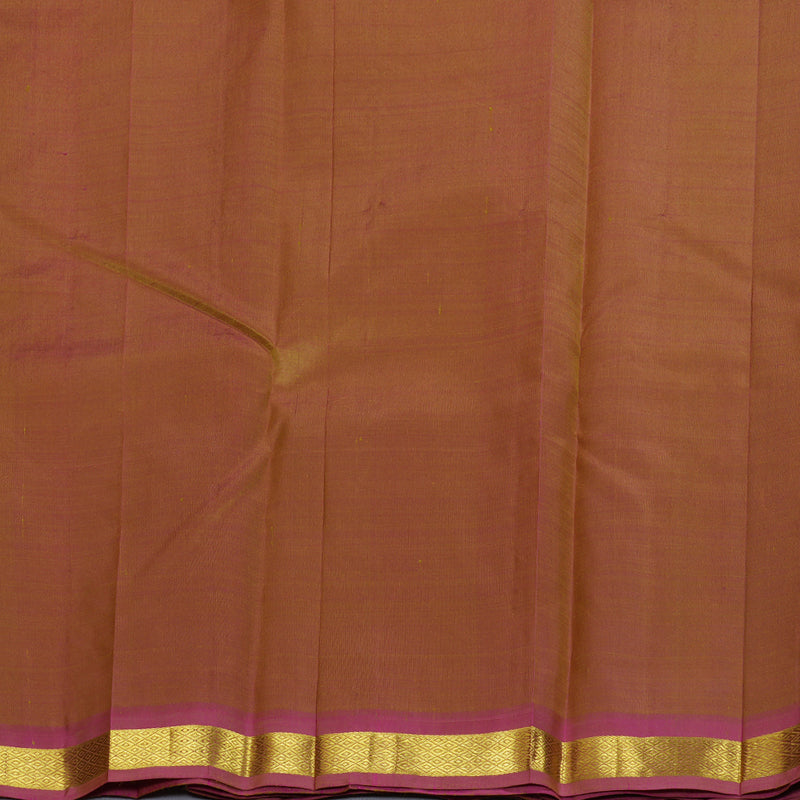 Hayagrivas Sampanga Yellow Handloom Kanjivaram Silk Saree with Light Green Border KBD1515A4-8