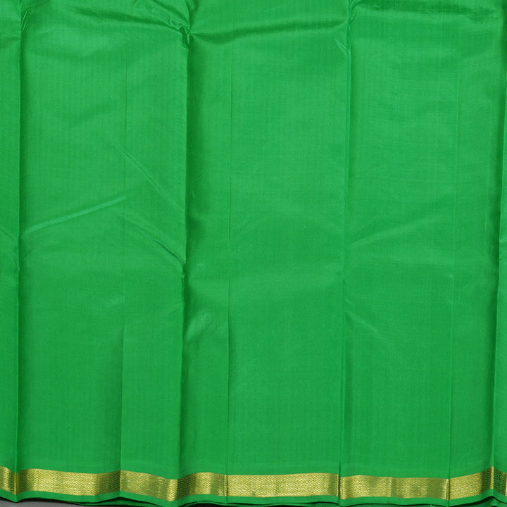 Hayagrivas Dual Tone (Light Green With Orange) Handloom Kanjivaram Silk Saree with Light Green Border KBD1515A4-12