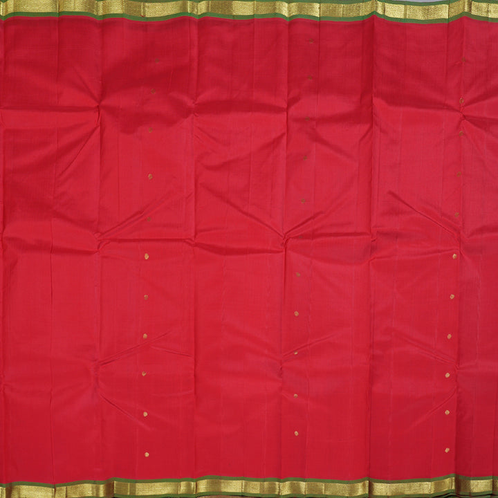 Hayagrivas Red Handloom Kanjivaram Silk Saree with Mandhalir Border KBD1515A4-17