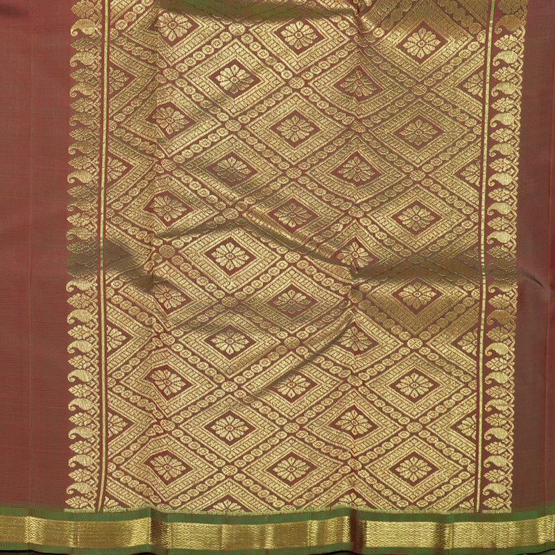 Hayagrivas Red Handloom Kanjivaram Silk Saree with Mandhalir Border KBD1515A4-17