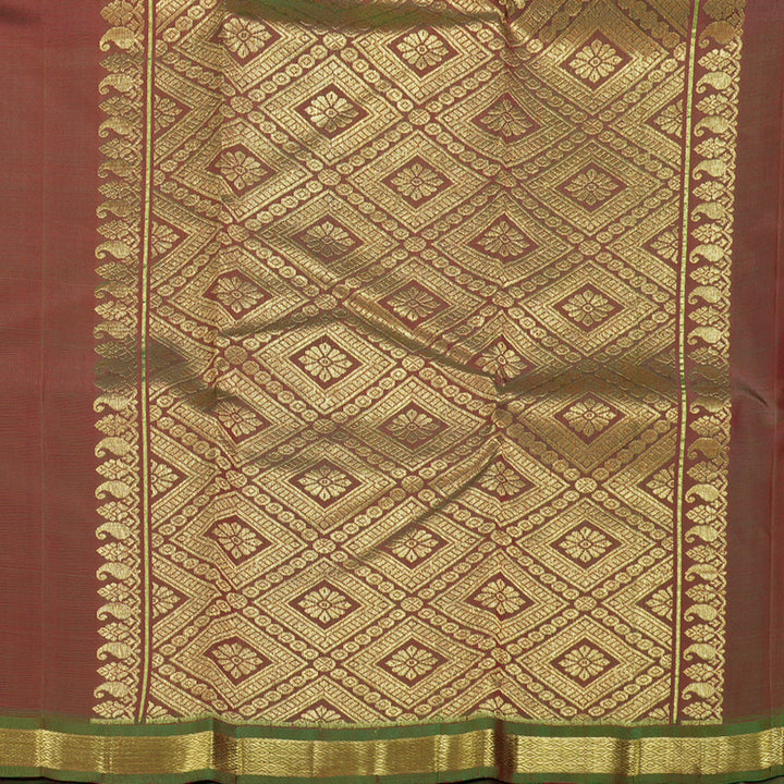 Hayagrivas Red Handloom Kanjivaram Silk Saree with Mandhalir Border KBD1515A4-17