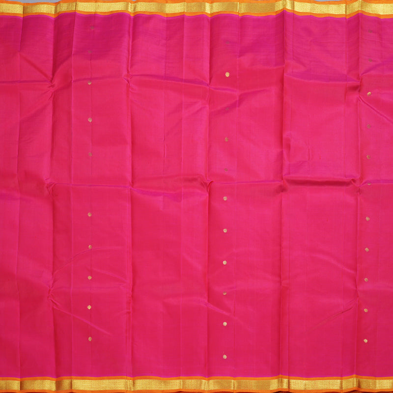 Hayagrivas Pink Handloom Kanjivaram Silk Saree with Orangish Pink Border KBD1515A4-20