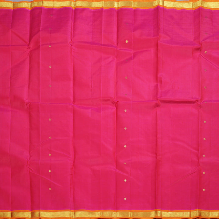Hayagrivas Pink Handloom Kanjivaram Silk Saree with Orangish Pink Border KBD1515A4-20