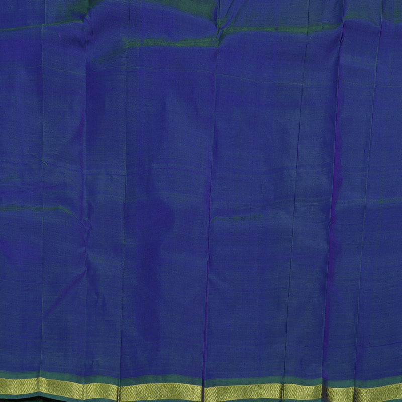 Hayagrivas Blue Handloom Kanjivaram Silk Saree with Peacock Blue Border KBD1515A4-24