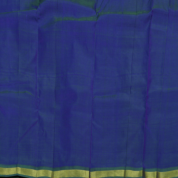 Hayagrivas Blue Handloom Kanjivaram Silk Saree with Peacock Blue Border KBD1515A4-24