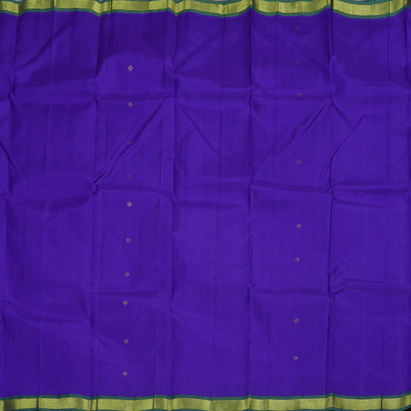Hayagrivas Blue Handloom Kanjivaram Silk Saree with Peacock Blue Border KBD1515A4-24