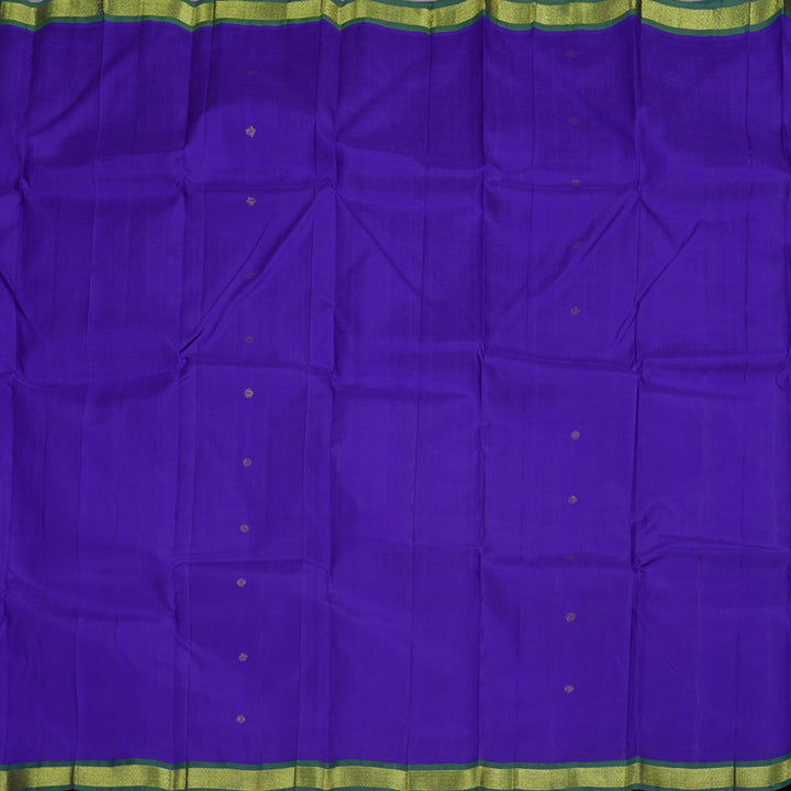 Hayagrivas Blue Handloom Kanjivaram Silk Saree with Peacock Blue Border KBD1515A4-24