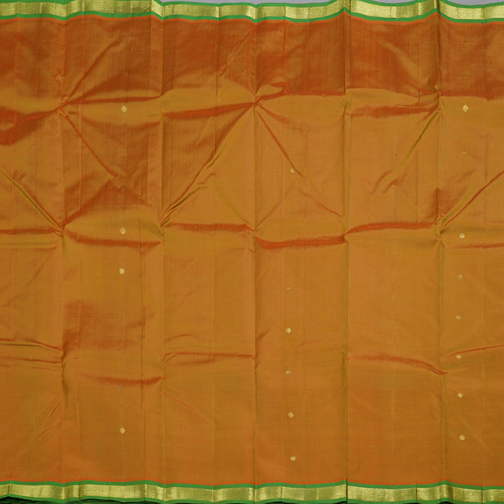 Hayagrivas Sampanga Yellow Handloom Kanjivaram Silk Saree with Light Green Border KBD1515A4-8