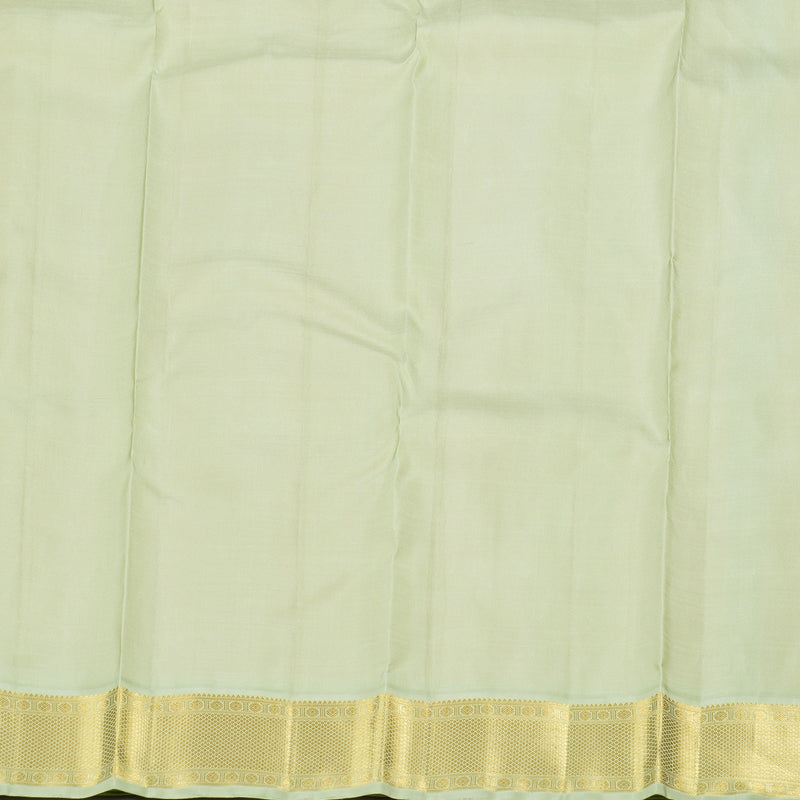 Hayagrivas Baby Pink Handloom Kanjivaram Silk Saree with Elachi green Border KBD1519A1-1