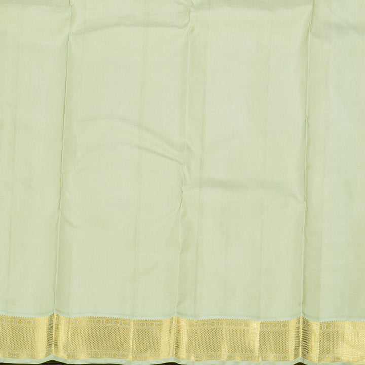Hayagrivas Baby Pink Handloom Kanjivaram Silk Saree with Elachi green Border KBD1519A1-1