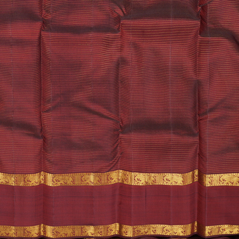 Hayagrivas Mandhalir Handloom Kanjivaram Silk Saree with Wine Maroon Border KBD1523A5-1