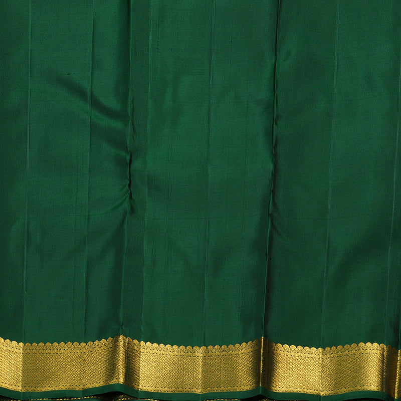 Hayagrivas Purple Handloom Kanjivaram Silk Saree with Bottle Green Border KBD1527A1-1