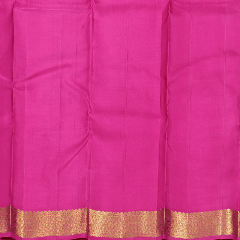 Hayagrivas Orangish Pink Handloom Kanjivaram Silk Saree with Pink Border KBD1527A1-6