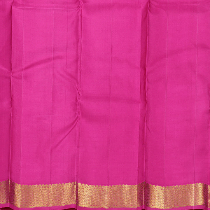 Hayagrivas Orangish Pink Handloom Kanjivaram Silk Saree with Pink Border KBD1527A1-6