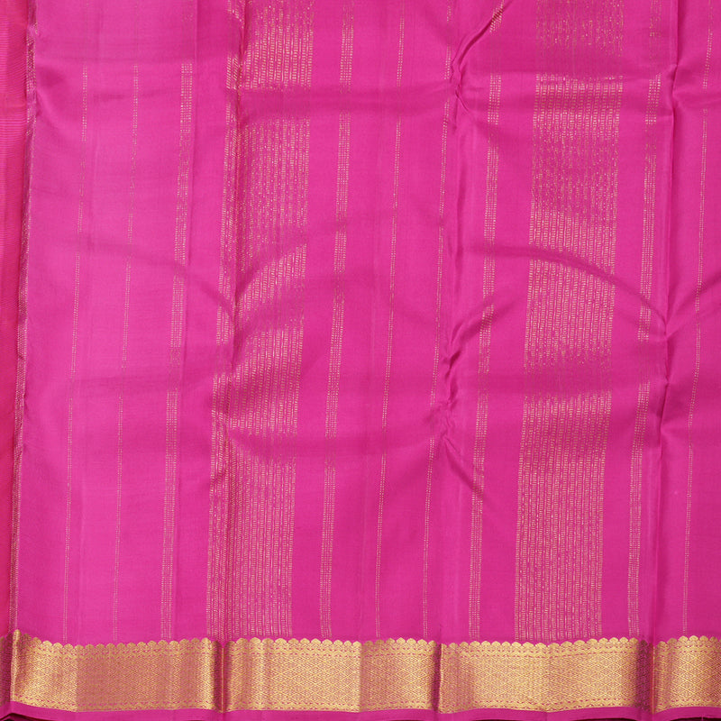 Hayagrivas Orangish Pink Handloom Kanjivaram Silk Saree with Pink Border KBD1527A1-6