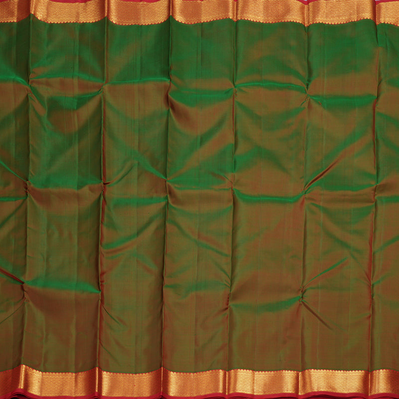 Hayagrivas Mandhalir Handloom Kanjivaram Silk Saree with Red Border KBD1527A1-7
