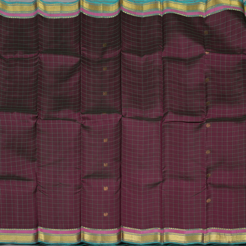 Hayagrivas Handloom Plum Purple Kanjivaram Silk Saree KBD1528A1-1