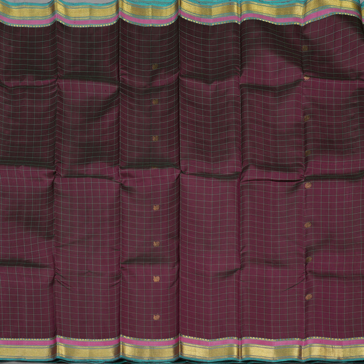 Hayagrivas Handloom Plum Purple Kanjivaram Silk Saree KBD1528A1-1