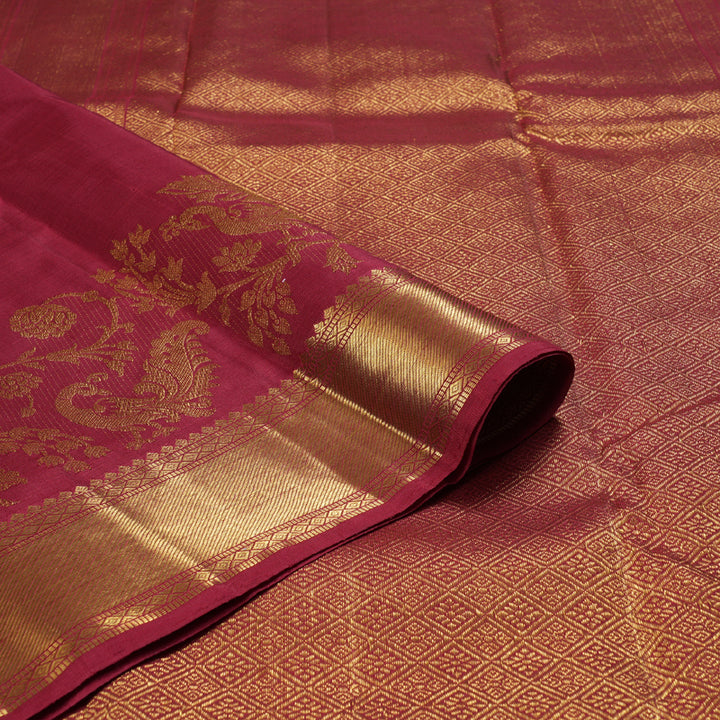 Hayagrivas Maroon Handloom Kanjivaram Silk Saree KBD1528A4-1