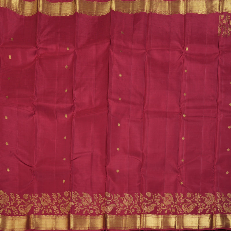 Hayagrivas Maroon Handloom Kanjivaram Silk Saree KBD1528A4-1