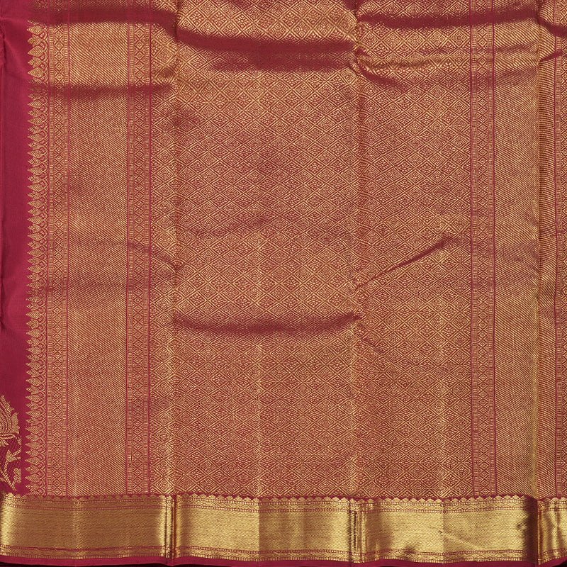 Hayagrivas Maroon Handloom Kanjivaram Silk Saree KBD1528A4-1